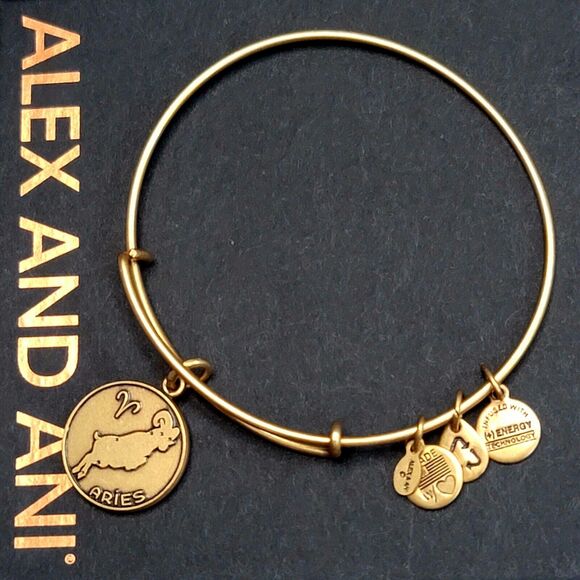 Alex and Ani Aries Charm Bracelet - Picture 1 of 10